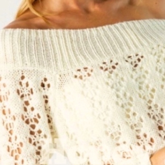 ✌🏼 #2019 Open Weaved Knitted Off Shoulder Sweater Top - Picture 13 of 17